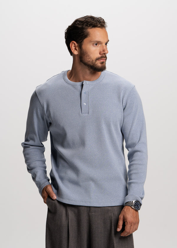 light blue henley