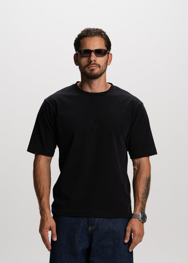 black heavyweight relaxed t-shirt