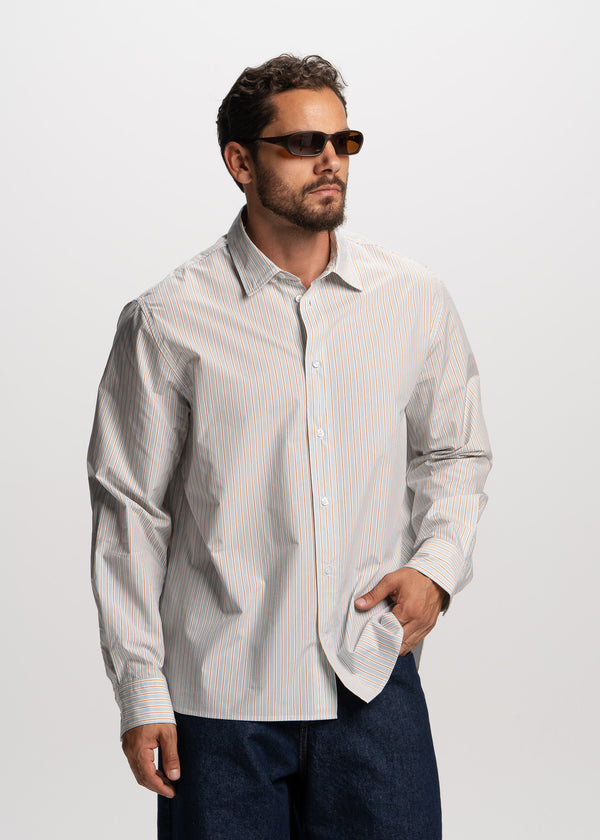 light blue striped shirt