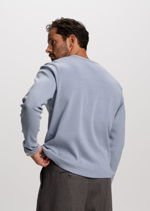 light blue henley