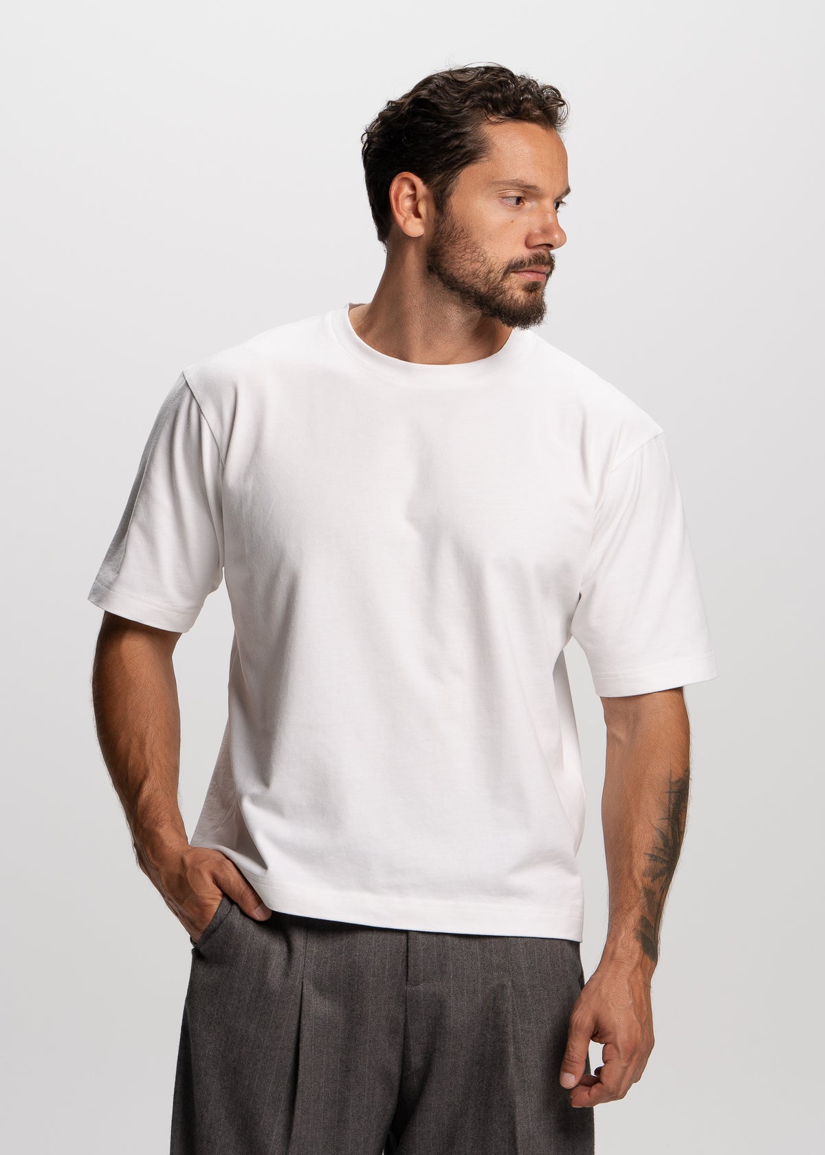 white heavyweight relaxed t-shirt