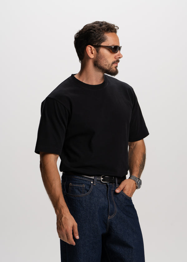 black heavyweight relaxed t-shirt