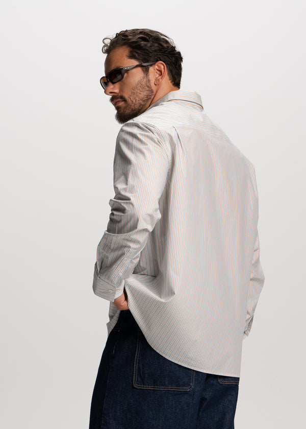 light blue striped shirt